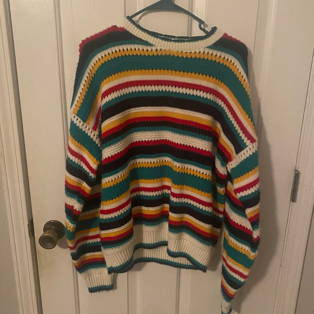 Vintage Multicolored Striped Sweater
